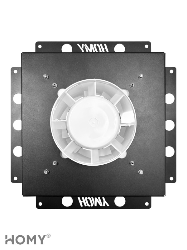 Вентиляционная решетка с вентилятором HOMY AIR PRO SPU100125BM-SILENT-100 CZ 25x25 с маяком сзади с вентилятором