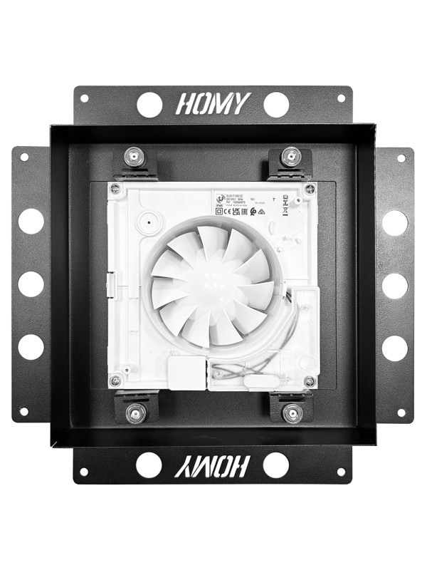 Вентиляционная решетка с вентилятором HOMY AIR PRO SPU100125BM-SILENT-200 CHZ 25x25 с маяком спереди с вентилятором