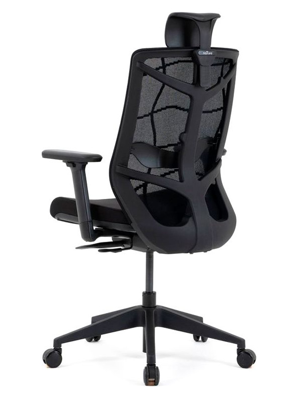 Кресло компьютерное Chair Meister Nature II черный (черный каркас) вид сзади