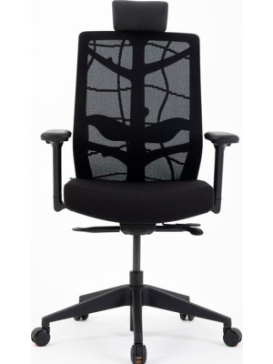 Кресло компьютерное Chair Meister Nature II черный (черный каркас) вид спереди
