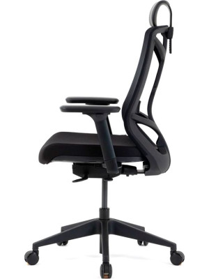 Кресло компьютерное Chair Meister Nature II черный (черный каркас) вид сбоку