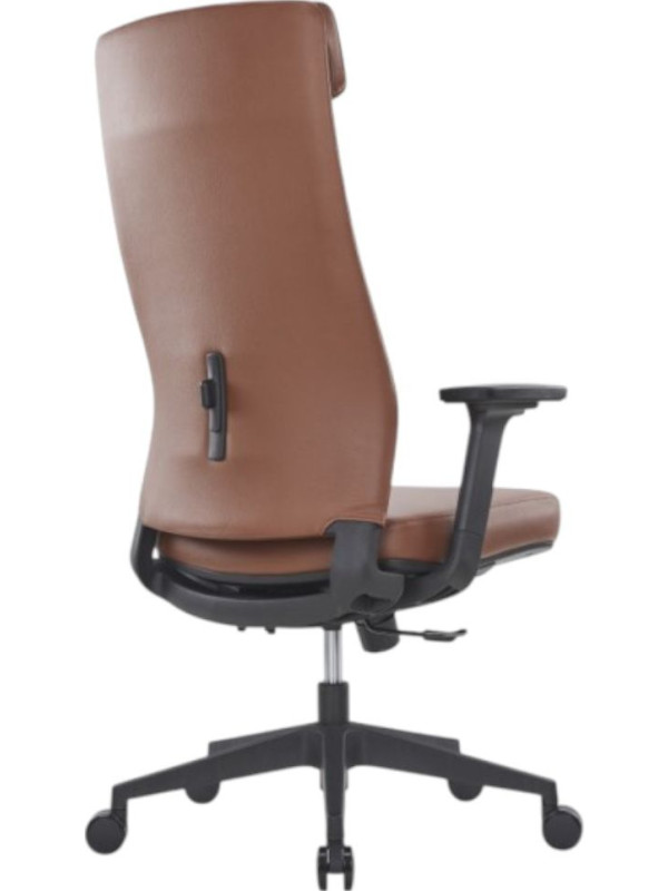 Кресло компьютерное SitZone  CH-366A коричневый вид сзади и сбоку