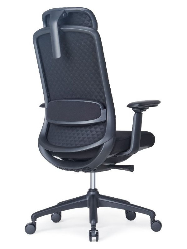 Кресло компьютерное SitZone CH-531A черный вид сзади и сбоку