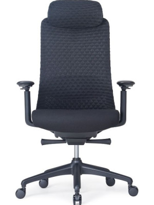 Кресло компьютерное SitZone CH-531A черный вид спереди