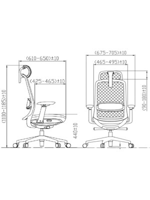 Кресло компьютерное SitZone CH-531A черный размеры