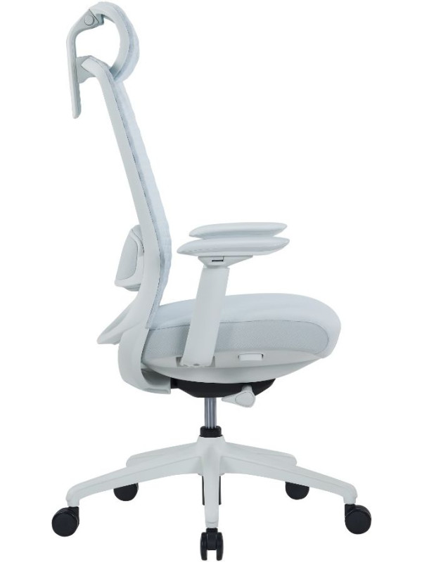 Кресло компьютерное SitZone CH-531A-BS белый вид сбоку