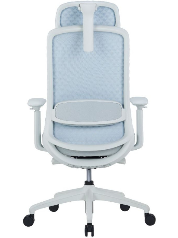 Кресло компьютерное SitZone CH-531A-BS белый вид сзади 2.0