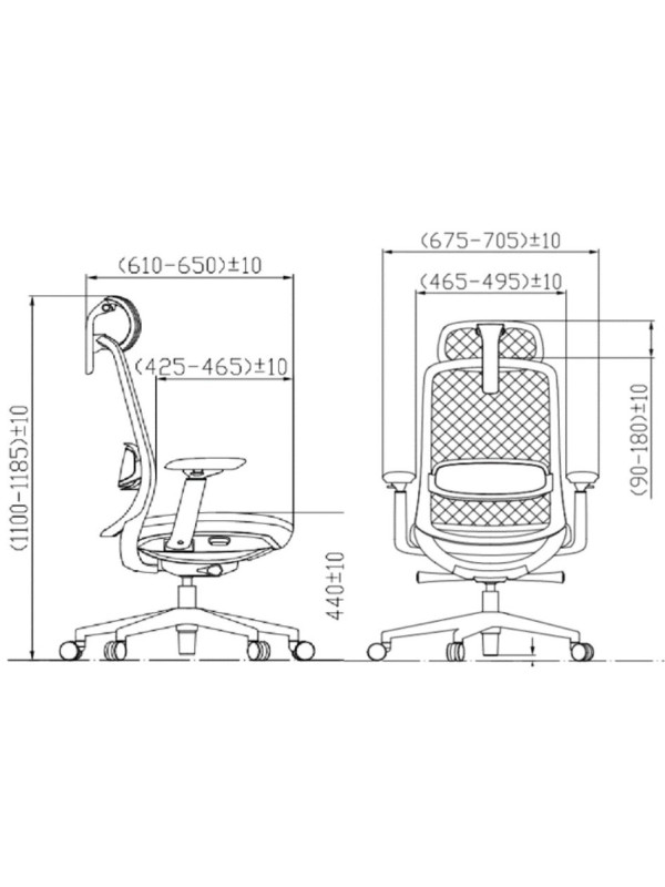 Кресло компьютерное SitZone CH-531A-BS белый размеры
