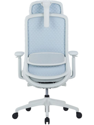 Кресло компьютерное SitZone CH-531A-BS белый вид сзади 2.0