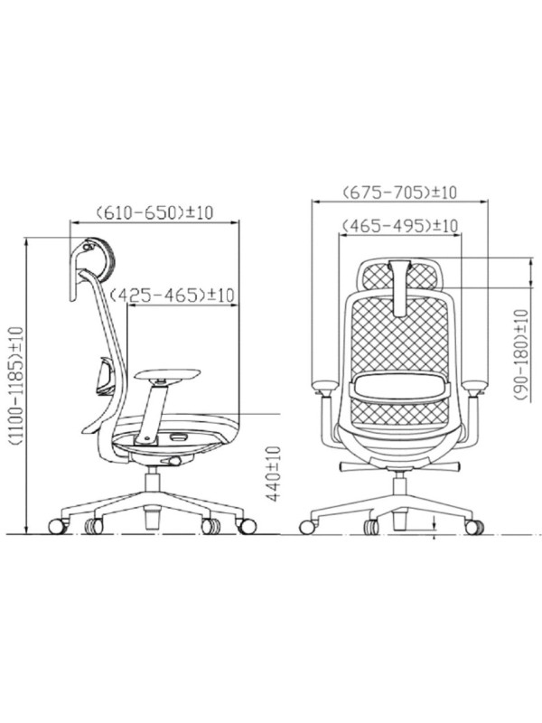 Кресло компьютерное SitZone CH-531A-HS серый размеры