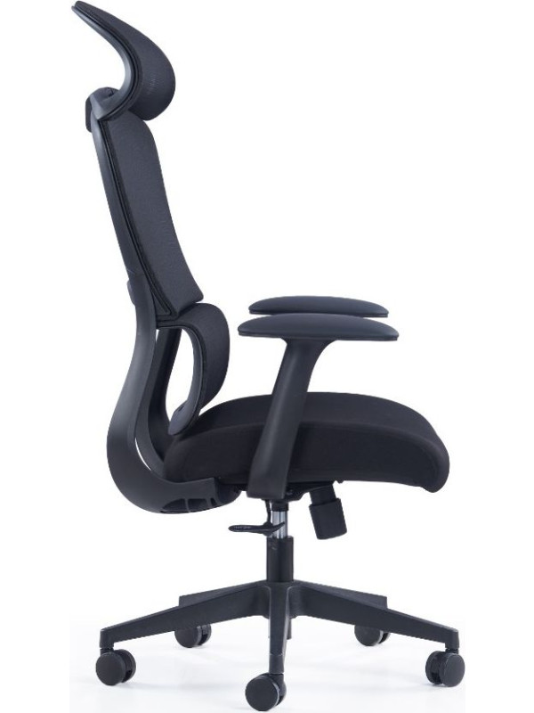 Кресло компьютерное SitZone CH-555A черный вид сбоку