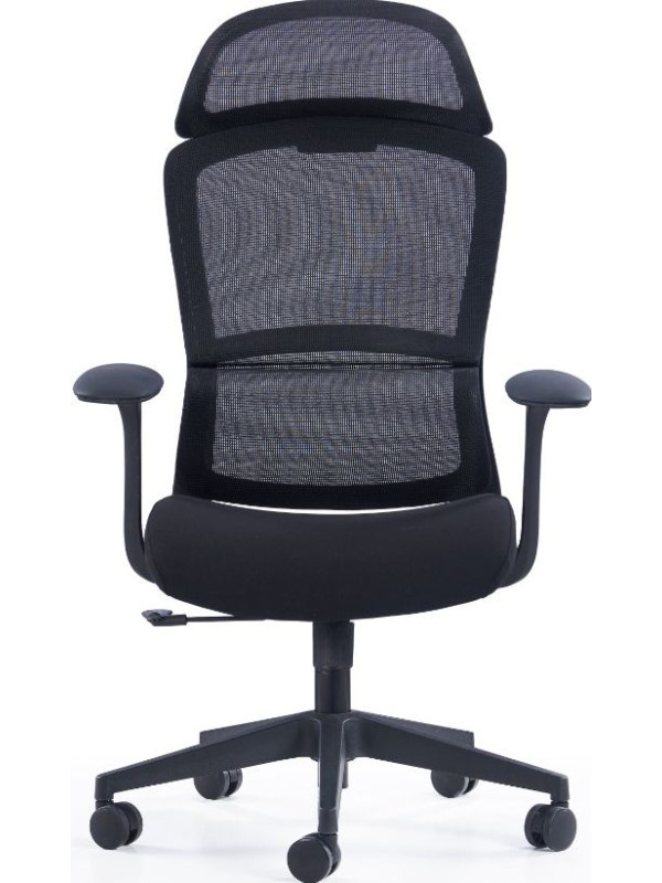 Кресло компьютерное SitZone CH-555A черный вид спереди