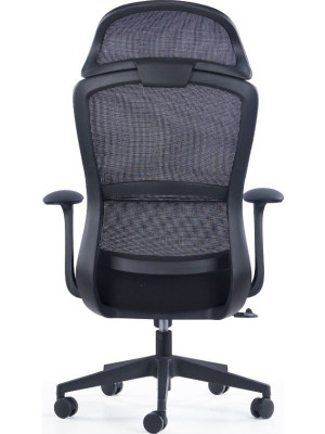 Кресло компьютерное SitZone CH-555A черный вид сзади