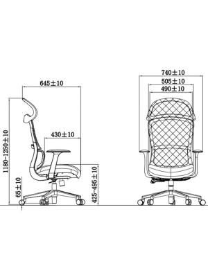Кресло компьютерное SitZone CH-555A черный размер