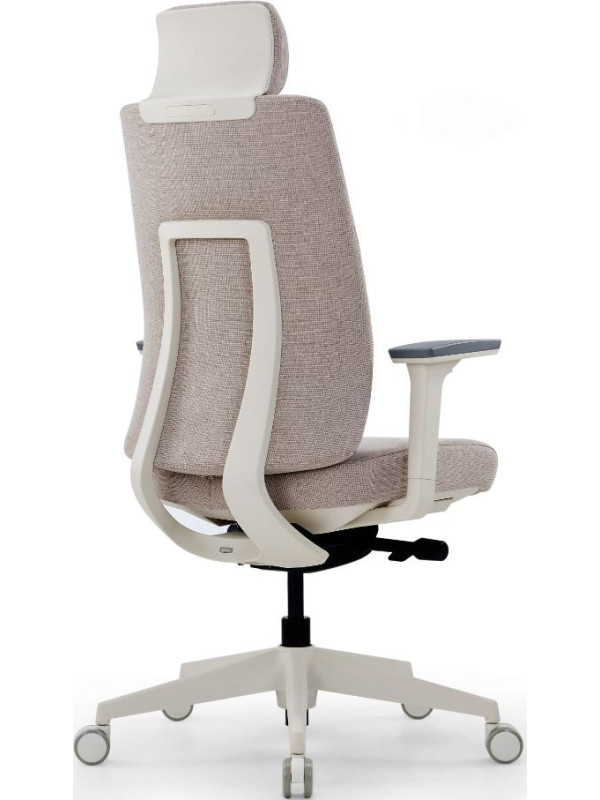 Кресло компьютерное CH-K55A-BS бежевый вид сбоку и сзади