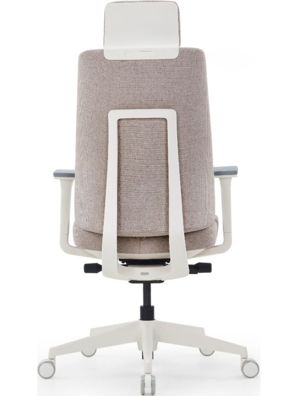 Кресло компьютерное CH-K55A-BS бежевый вид сзади