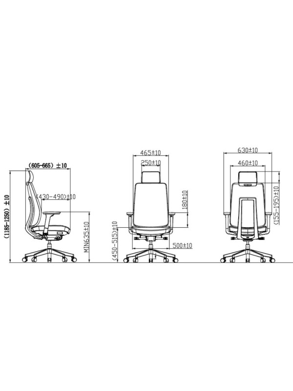 Кресло компьютерное CH-K55A-BS бежевый размеры