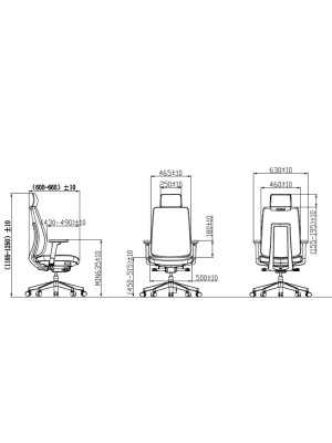 Кресло компьютерное CH-K55A-BS бежевый размеры