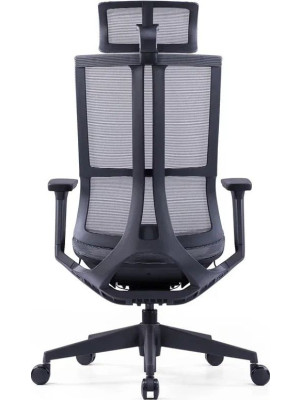 Кресло компьютерное SitZone E-303-001A-P1-BK черный вид сзади