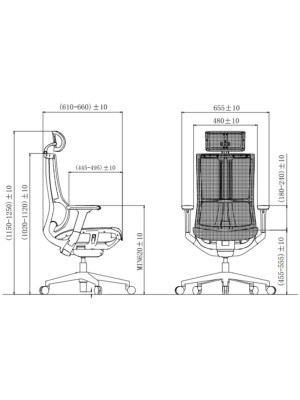 Кресло компьютерное SitZone E-303-001A-P1-BK черный размеры