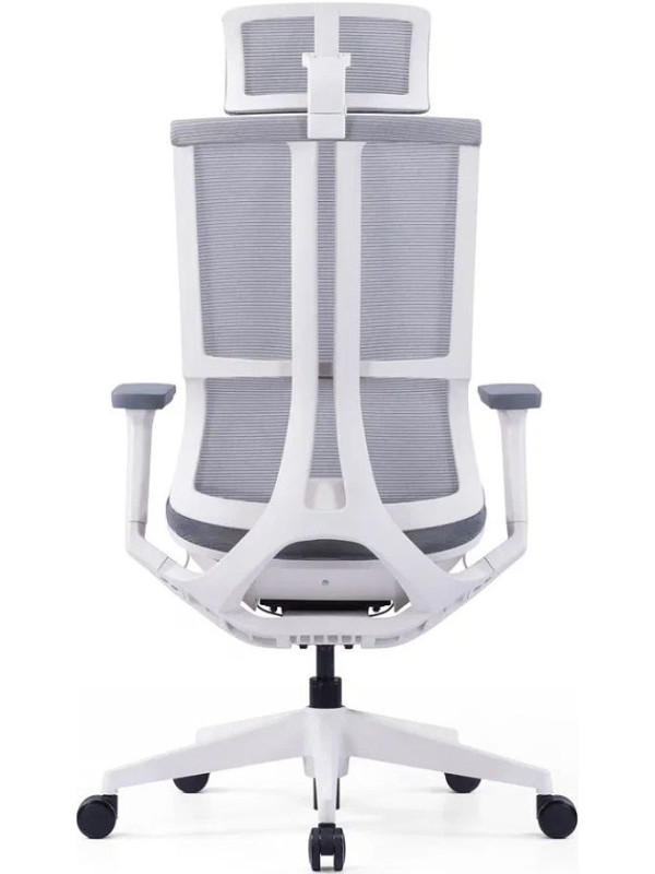 Кресло компьютерное SitZone E-303-001A-P1-BK белый вид сзади