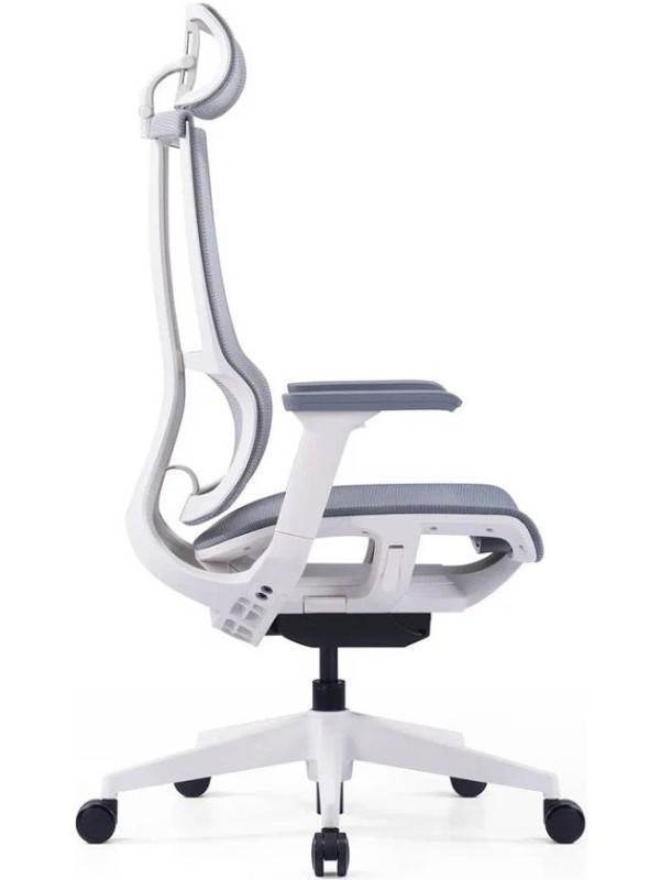 Кресло компьютерное SitZone E-303-001A-P1-BK белый вид сбоку