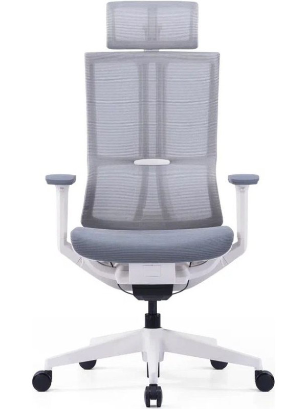 Кресло компьютерное SitZone E-303-001A-P1-BK белый вид спереди