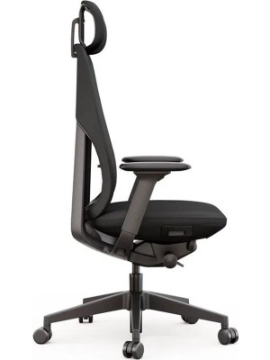 Кресло компьютерное SitZone E-AC-001A-P1-BK черный вид сбоку