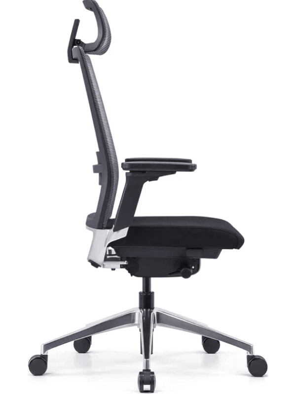 Кресло компьютерное SitZone E-BA-001A черный вид сбоку