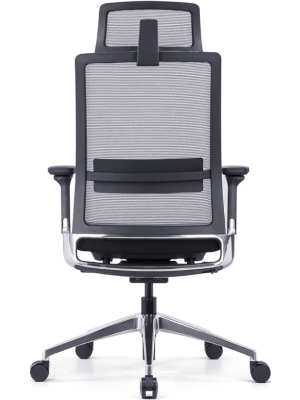 Кресло компьютерное SitZone E-BA-001A черный вид сзади