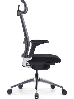 Кресло компьютерное SitZone E-BA-001A черный вид сбоку