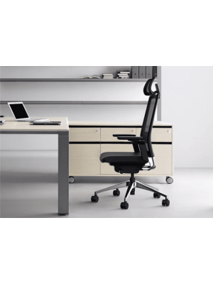 Кресло компьютерное SitZone E-BA-001A черный в интерьере