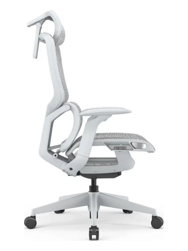 Кресло компьютерное SitZone E-JX-001А белый вид сбоку