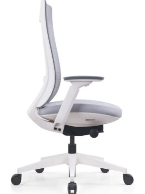 Кресло компьютерное SitZone E-VL002B-BS серый вид сбоку