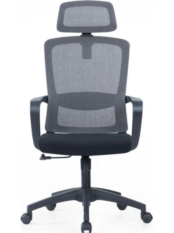 Кресло компьютерное SitZone U-060A черный (крестовина пластик) вид спереди