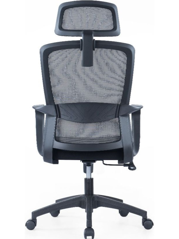 Кресло компьютерное SitZone U-060A черный (крестовина пластик) сзади