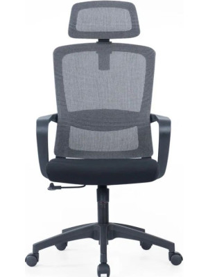 Кресло компьютерное SitZone U-060A черный (крестовина пластик) вид спереди