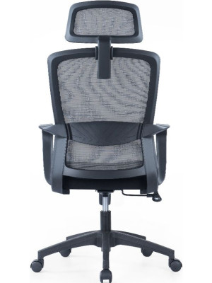 Кресло компьютерное SitZone U-060A черный (крестовина пластик) сзади