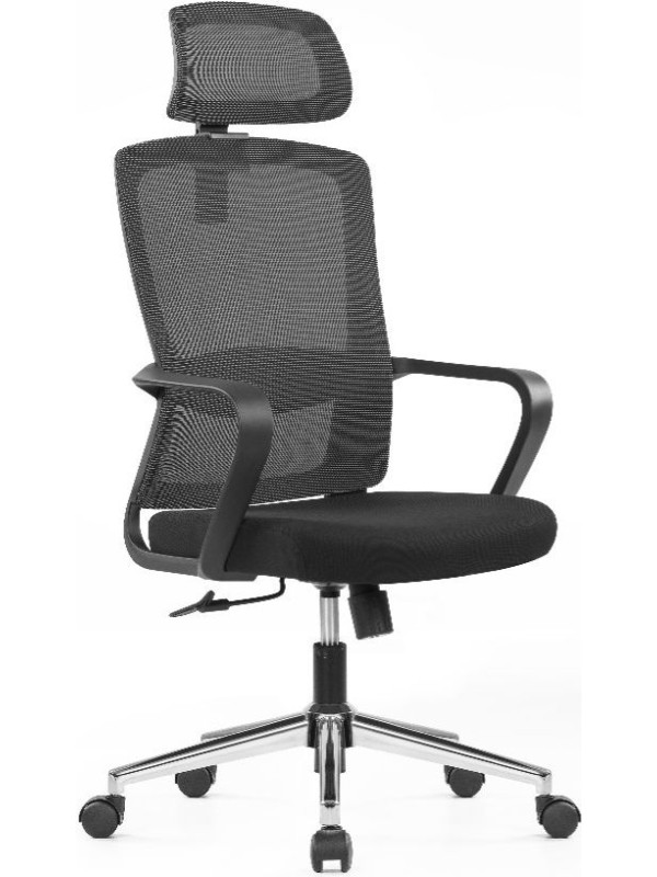 Кресло компьютерное SitZone U-060A черный (крестовина хром)