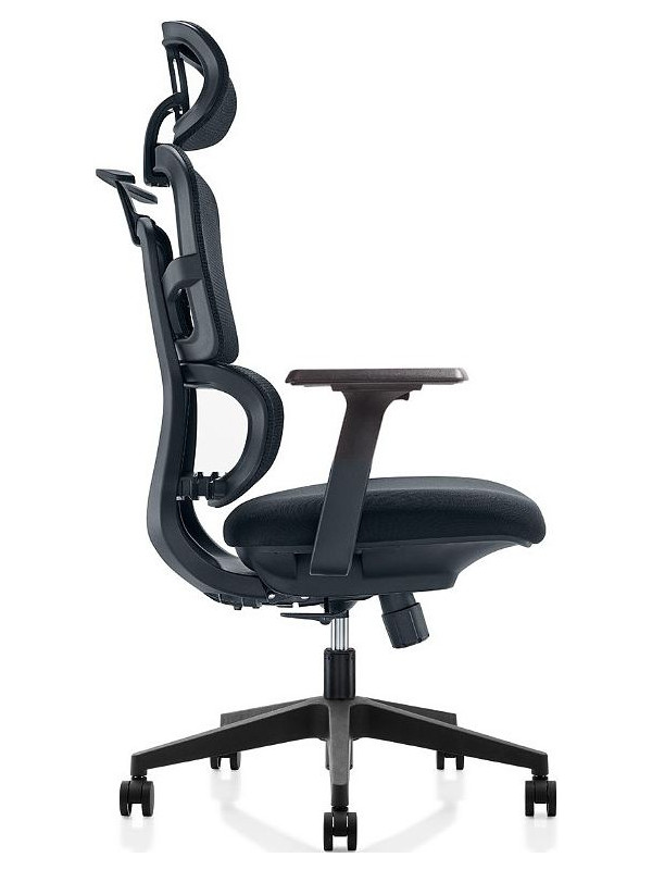 Кресло компьютерное SitZone U-062A черный вид сбоку