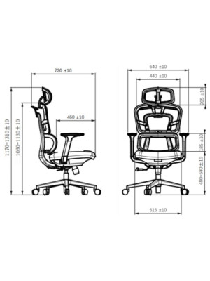 Кресло компьютерное SitZone U-062A черный размеры