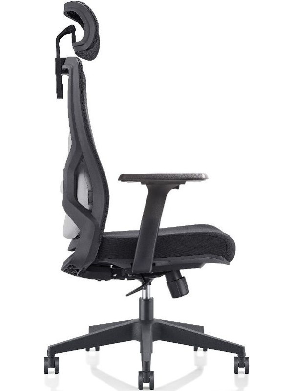 Кресло компьютерное SitZone U-063A черный вид сбоку