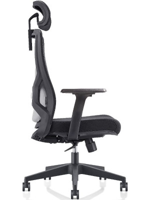 Кресло компьютерное SitZone U-063A черный вид сбоку