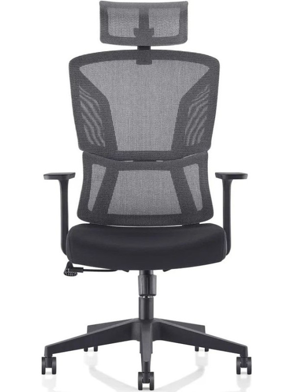 Кресло компьютерное SitZone U-065A черный вид спереди