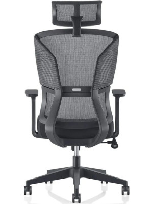 Кресло компьютерное SitZone U-065A черный вид сзади