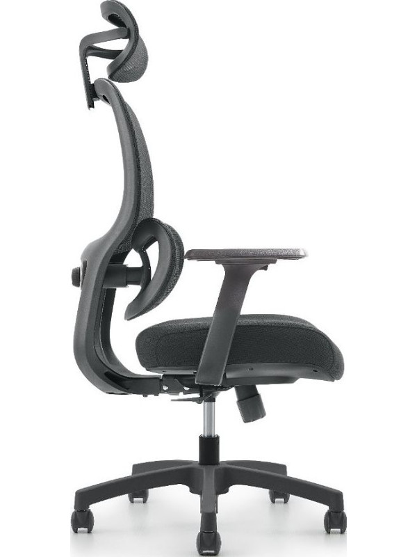 Кресло компьютерное SitZone U-073A черный вид сбоку