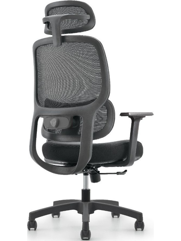 Кресло компьютерное SitZone U-073A черный вид сзади