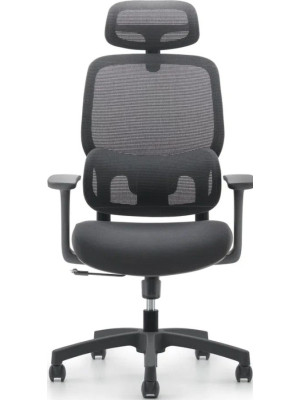 Кресло компьютерное SitZone U-073A черный вид спереди