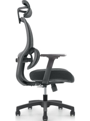 Кресло компьютерное SitZone U-073A черный вид сбоку