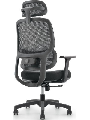 Кресло компьютерное SitZone U-073A черный вид сзади